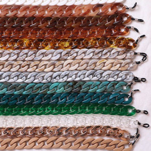 HOT Fashion Acrylic Reading Glasses Hanging Neck Chain Sunglasses Chain & Largands 23 Colors Glasses Chain sunglasses strap