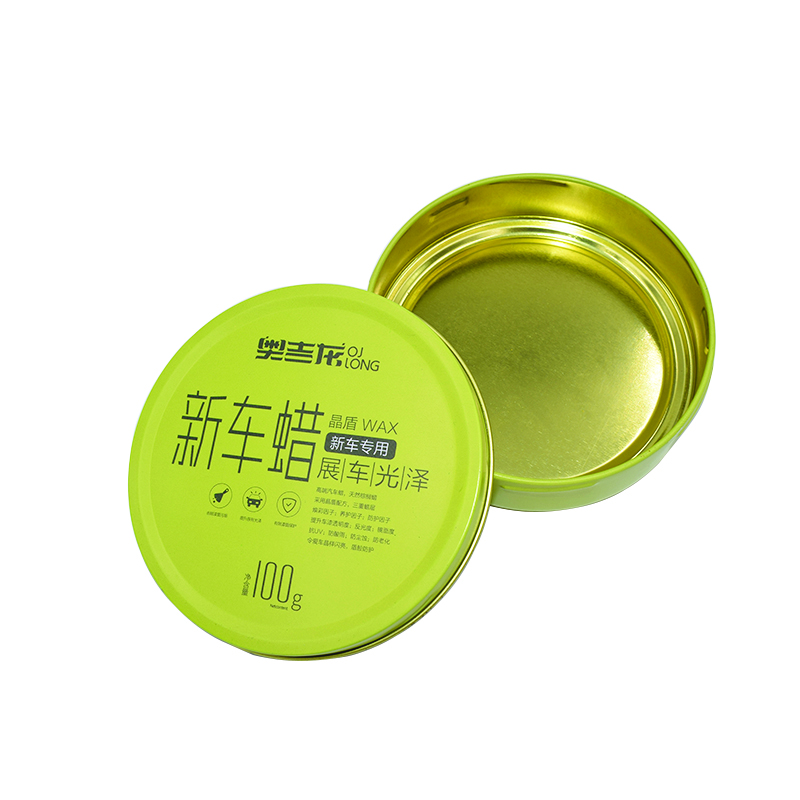 Зеленая восковая свеча на заказ, металлическая железная круглая жестяная коробка с винтовой крышкой