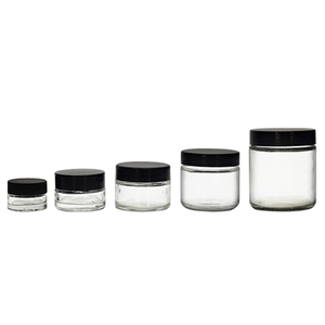 Custom Made Round Candle Glass Jar 1/2oz 2oz 4oz 6oz 8oz 12oz 16oz Glass Cosmetic Jar Straight Side Glass Jar with Lid
