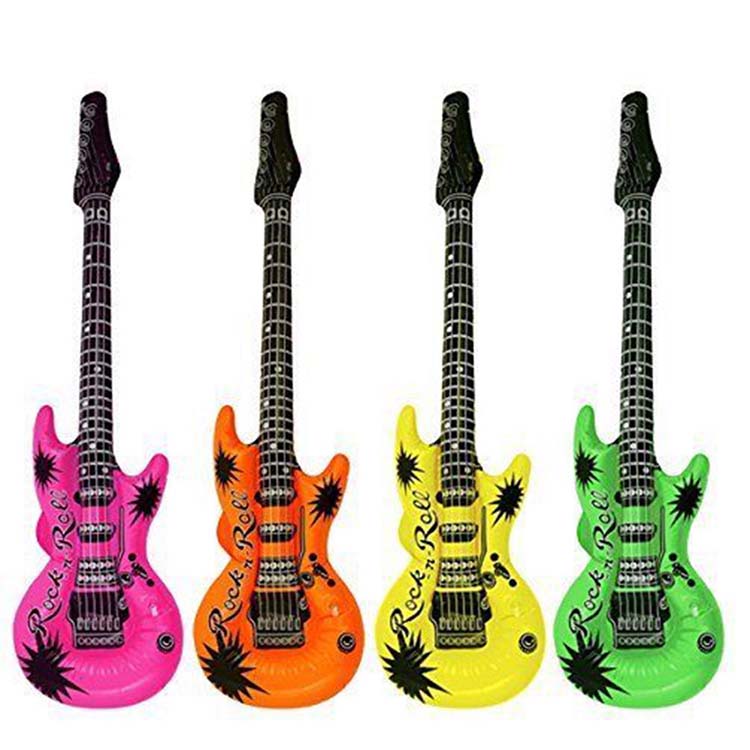 6pcs Large Size 91cm Inflatable Air Guitar Kids Children Toy Blow Up Party