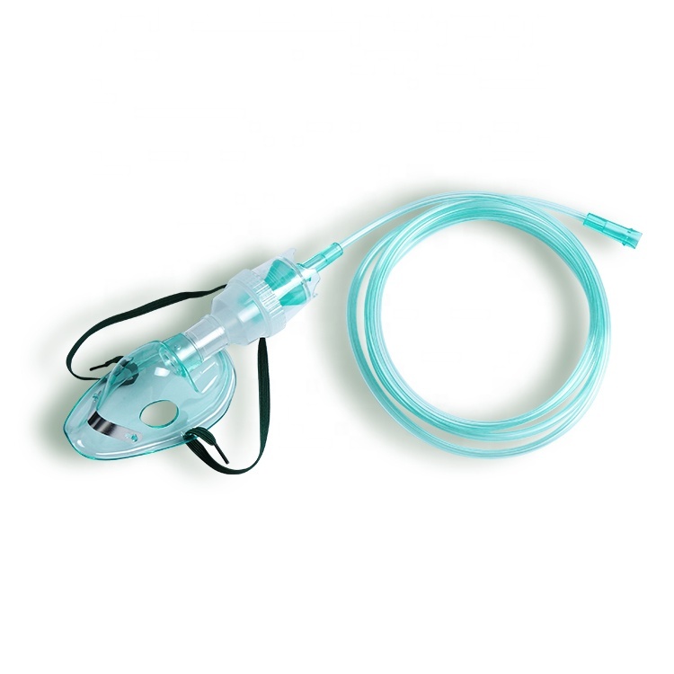 Одноразовая Кислородная Маска-небулайзер из ПВХ больничного класса с ремешком для кислородной маски