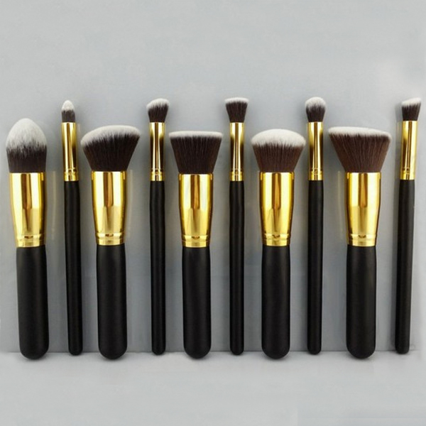 New fashion woman makeup cosmetic brush set, flat kabuki brush,tapered brush