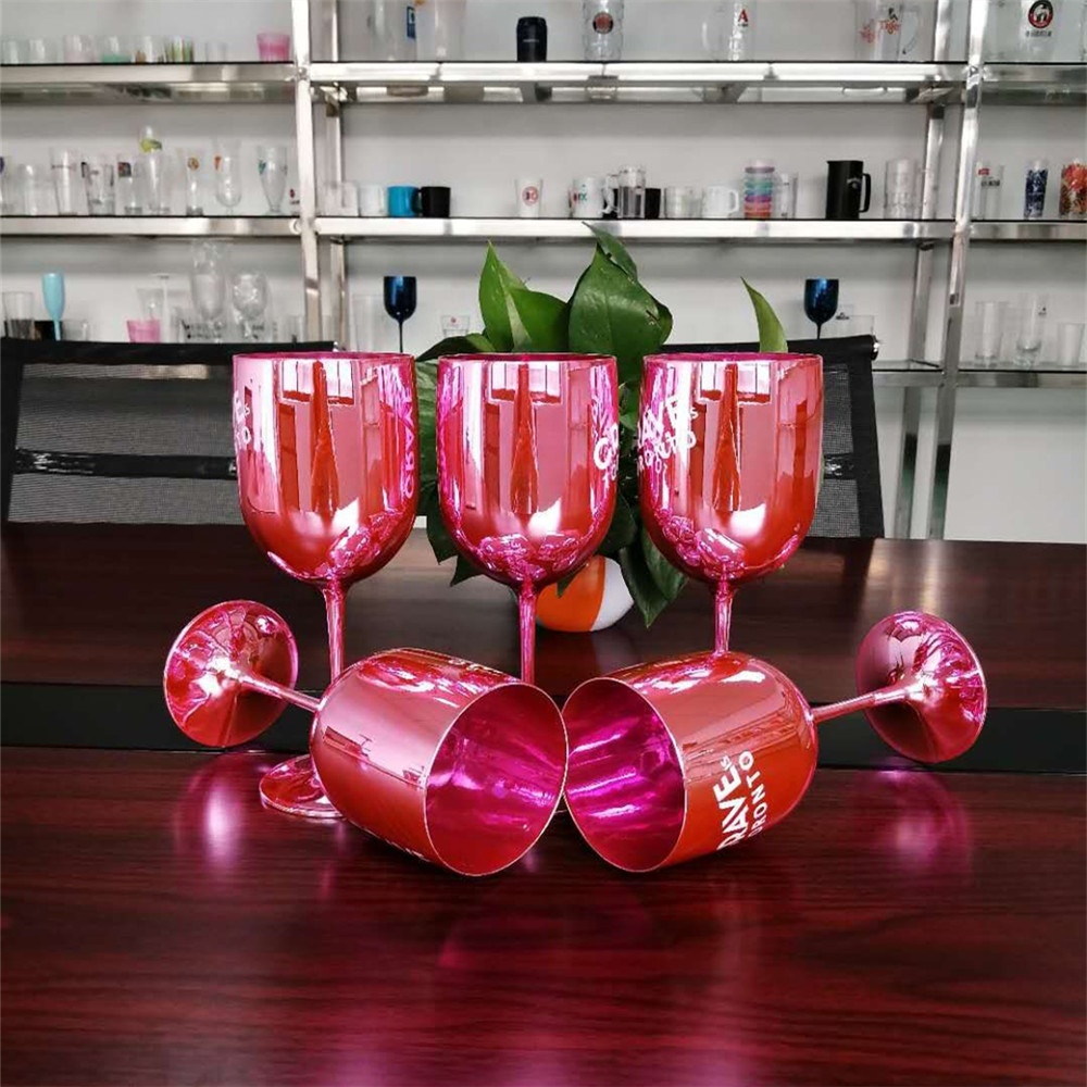 2019 прозрачные цветные акриловые бокалы для шампанского, пластиковые бокалы