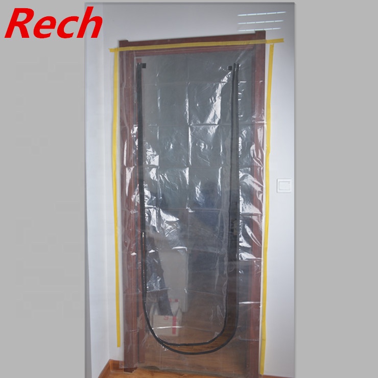 PE polvo barrera de la cremallera de la puerta para la construcción y decoración