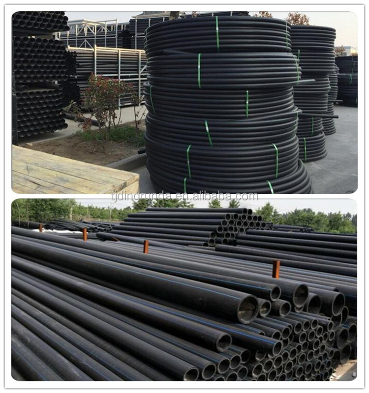 SDR 7.4 HDPE pipe gas use with yellow strips