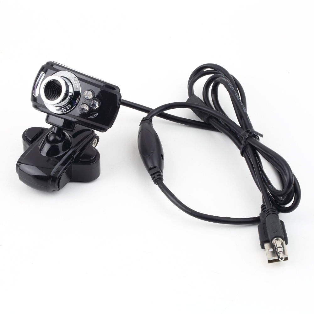 360 Web Camera USB 2.0 5.0M pixels Webcam 3G Web Camera 6 LED Microphone for Desktop PC Laptop