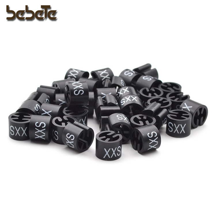 Черная Вешалка грохот одежды размеры маркеры защелкивающаяся крышка пластиковые бирки с размерами, XXS-4XL