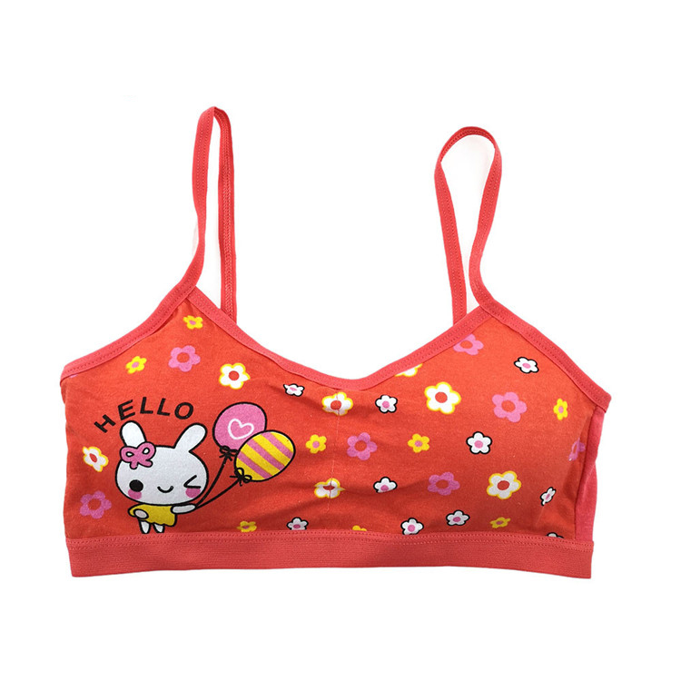 Модный дышащий детский бюстгальтер с принтом для маленьких девочек, свободного размера, первая майка, нижнее белье для подростков