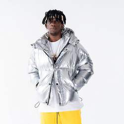 Plain Cor do vintage Sopro Jaqueta Corta-vento de Inverno para o Homem Hip Hop Streetwear Zip Up Pista Roupas Casuais