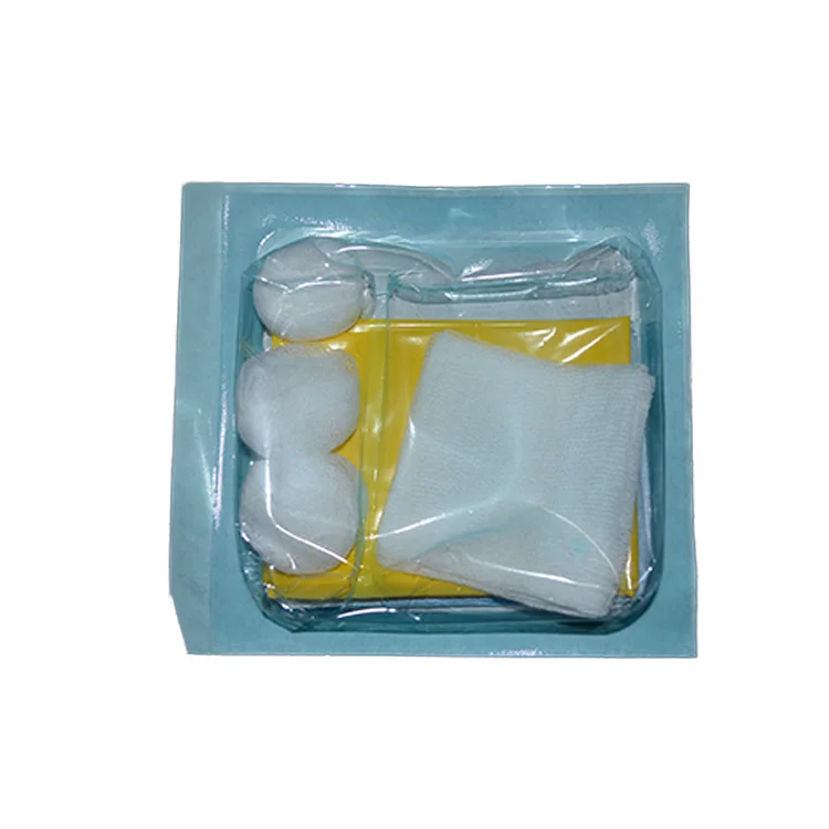 Paquete básico herido precio barato Kit Manufacturers de la preparación de la herida estéril quirúrgica