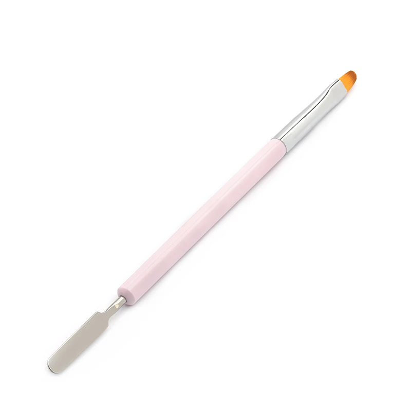 Double sided nail art brush white and pink