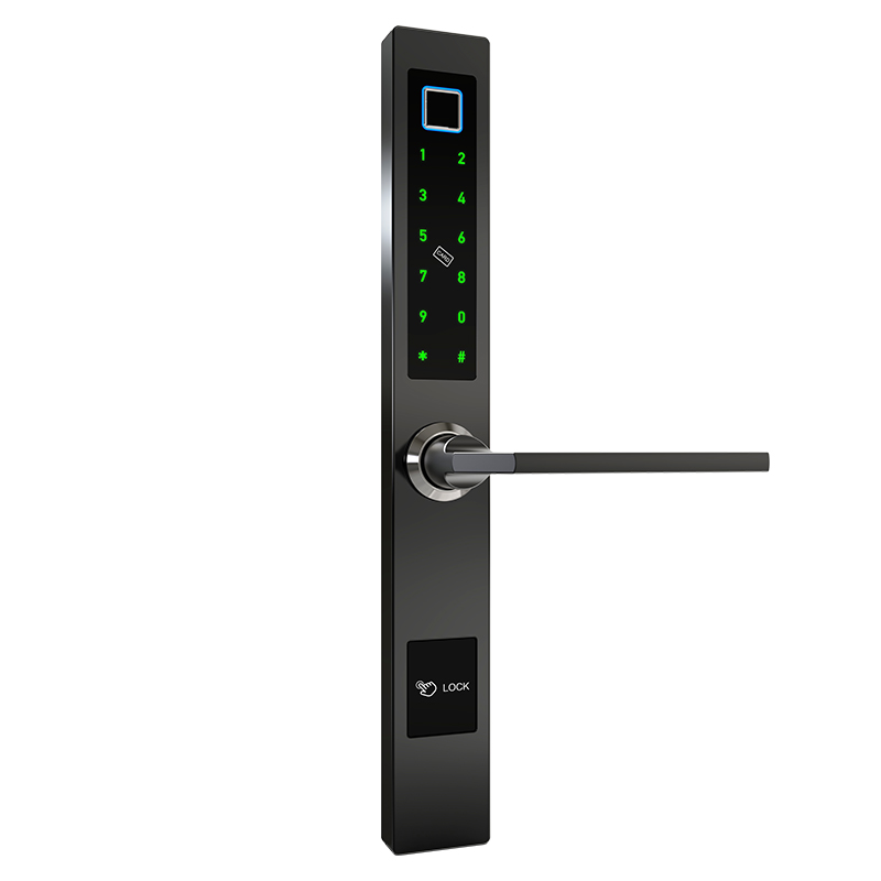 [ Sliding Door Lock ] Security Aluminum Sliding Door Lock SUS 304 Unlock With Fingerprint Password Key Card And TTLOCK APP Special For Narrow Door