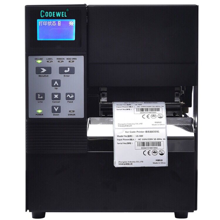 4x6 Micro Smart Sticker Machine Wash Care Color Industry Thermal Transfer label barcode printer