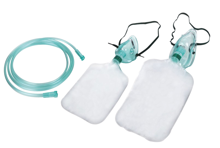 医用pvc 非回吸氧气面罩与储集袋