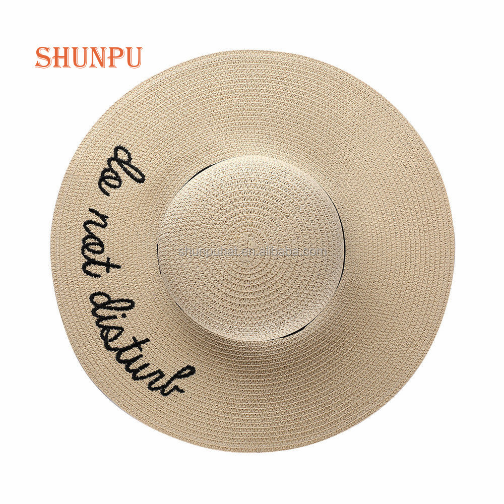 women's summer beach sun wide brim straw floppy hat
