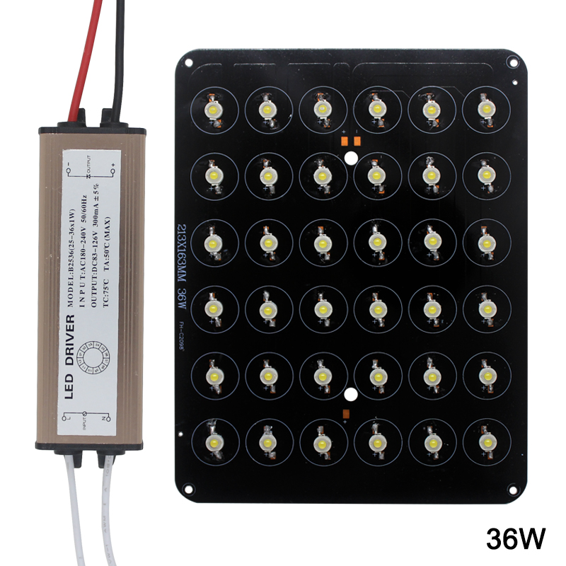 Puce LED 12W 18W 20W 24W 30W 36W 48W Diodes d'ampoule de lampe haute puissance AC85-265V LED pilote étanche pour luminaire enterré