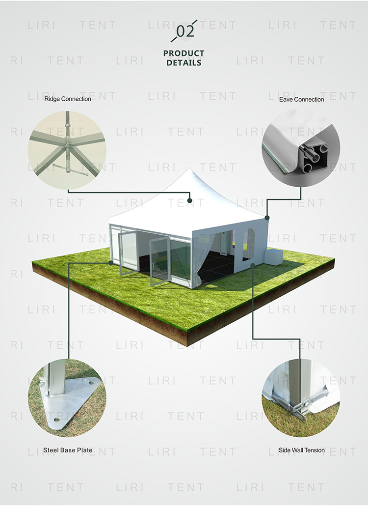 Outdoor High Peak Privacy Canopy Gazebo Tents 3x3m/ 4x4 /5x5/6x6