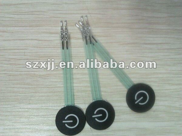 Мембранный переключатель черного цвета с одной кнопкой вкл/выкл 3 м