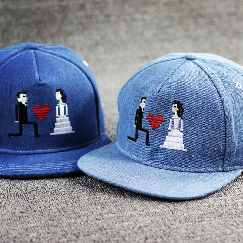 Custom embroidery couples 5 panel hatssnapback cap baseball recycled materials
