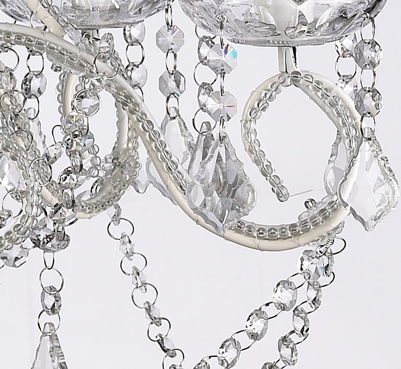 Marie therese 8 light white acrylic crystal chandelier pendant lights