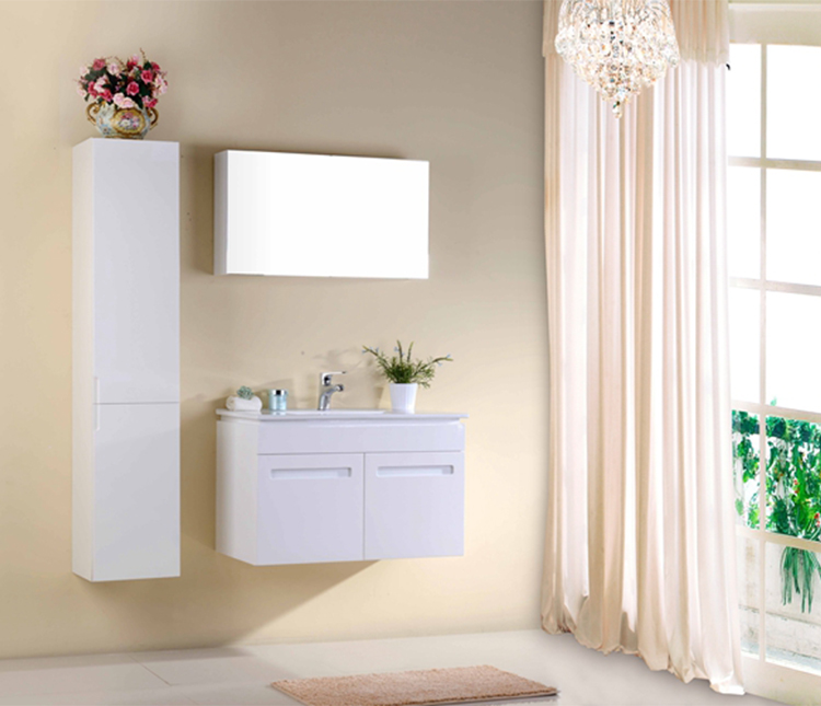 Amazon hot sale Plywood Material and Mirror Cabinets type bathroom cabinet with Side Cabinet