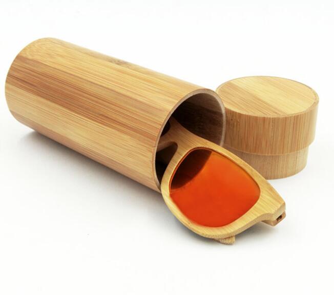 Гравировка логотипа солнцезащитные очки бамбуковые коробки