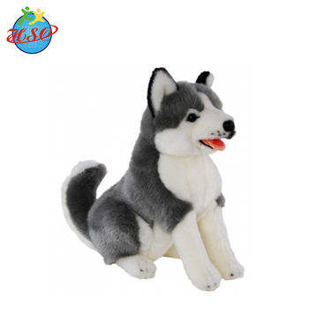 husky de peluche gigante