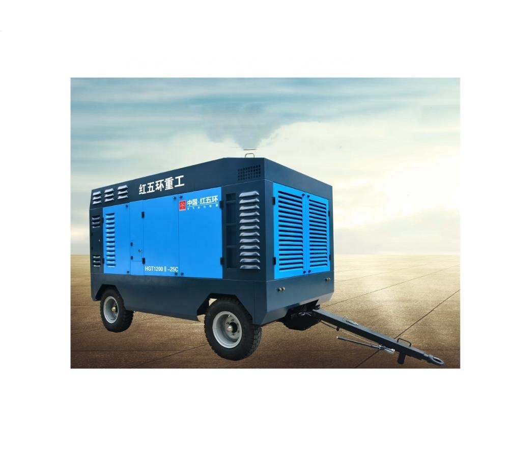 Новый 25bar 32m3 Hongwuhuan буровой мобильный воздушный компрессор, сделано в Китае, 2019