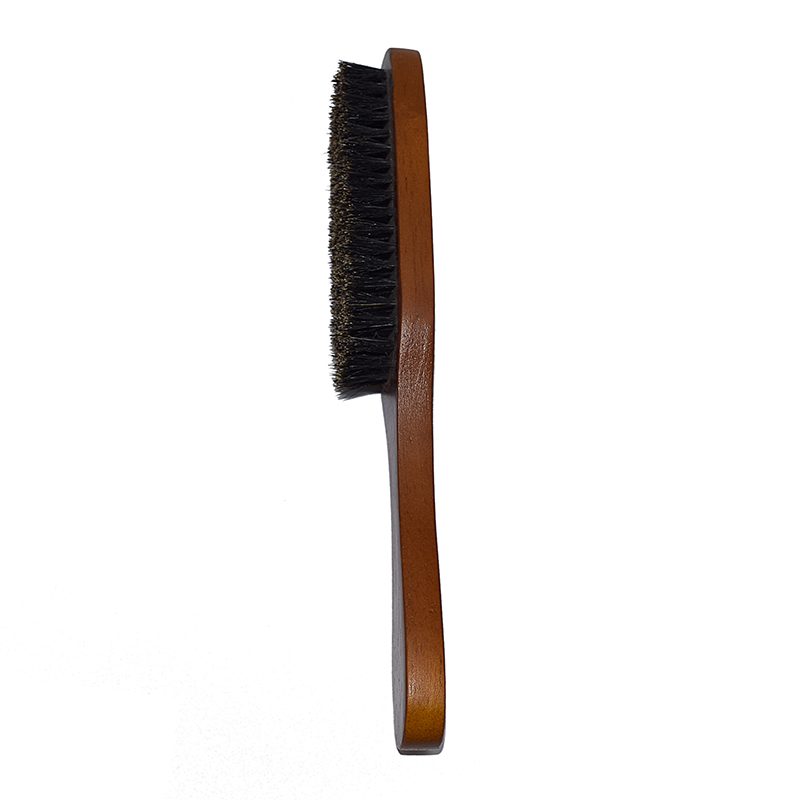 Beard Brush Boar Bristle for Men's Mustache Shaving Comb Massage Facial Hair Cleaning Brush Beech Long Handle