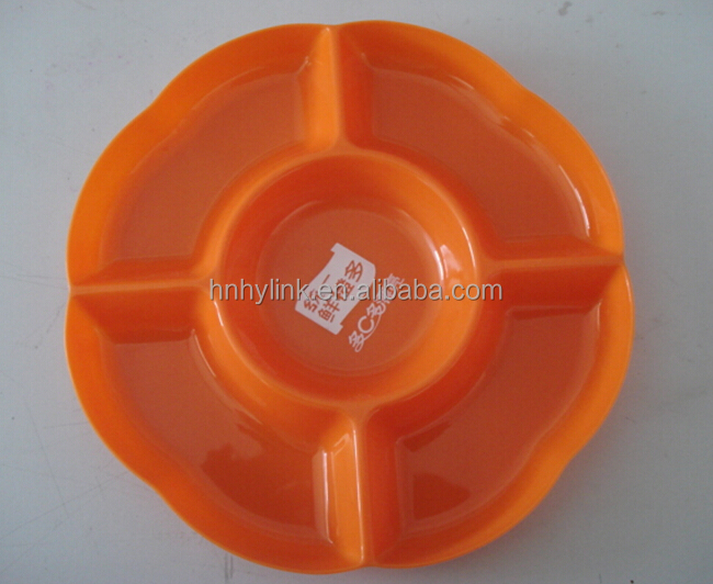 24.8*2.5cm 5-section clear PP plastic dip&chip tray (model number:SM06002)