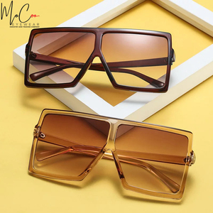 Mocoo New PC big Square Oversized Frame rectangle women goggles hot sales Europe and the United States fashion sunglasses 2019
