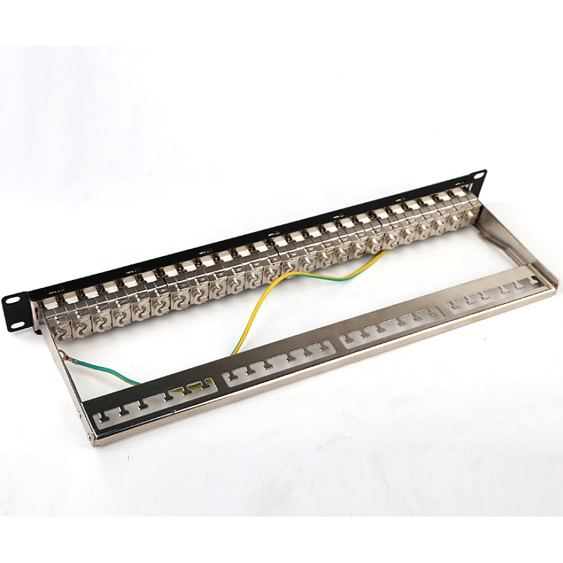 Управление бар STP RJ45 24 порты и разъёмы 1u 19 дюймов Cat6/Cat5e/CAT6A пустой патч панель