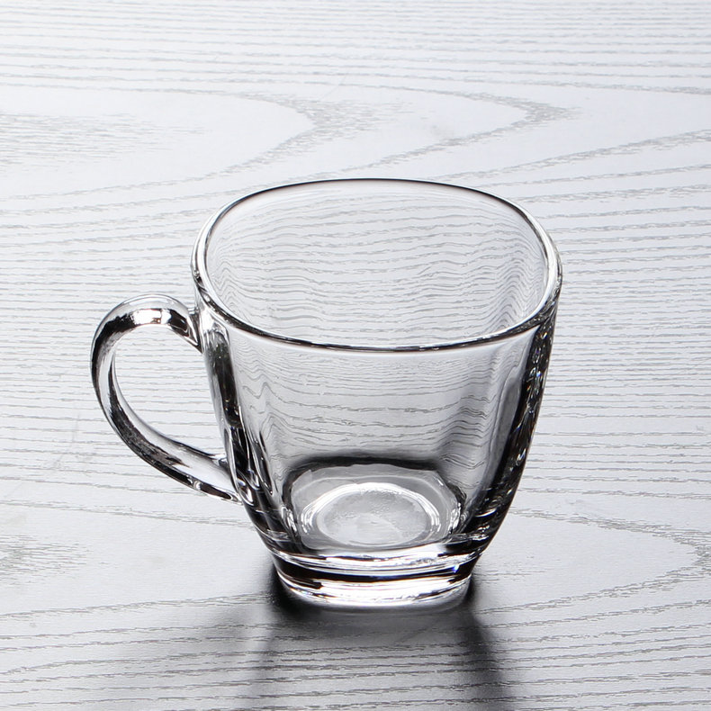Clear Square glass coffee set, 180ml glass tea cup with saucer,clear glass tea set
