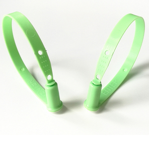 ST-3197 fixed length plastic security seal with laser marking for name logo sequential number barcode
