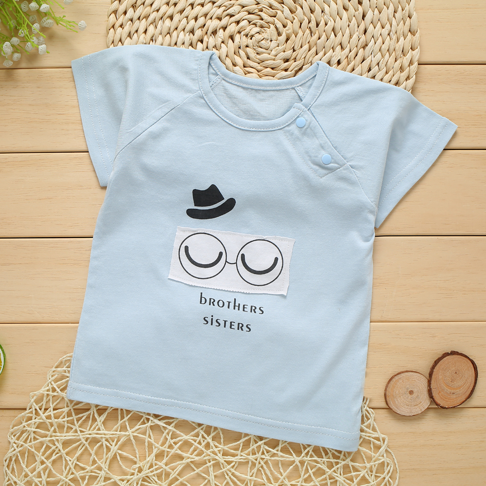 CYFOREVER summer100 % хлопок светло-голубая детская футболка