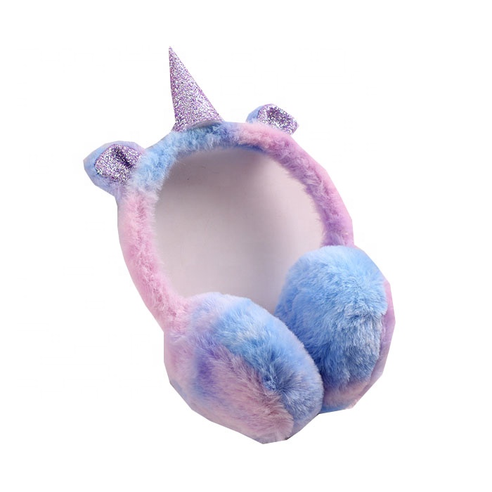 Обувь для девочек зимние теплые милые Единорог наушники детей