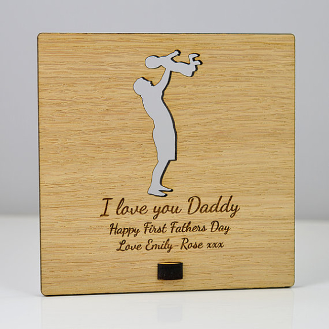 Персонализированные пользовательские резьба деревянная карта для подарка на День отца