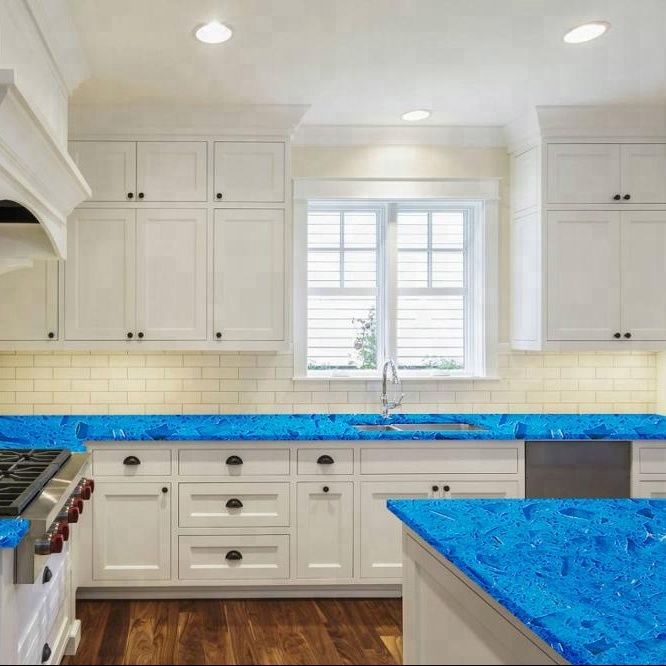 Fiberglass Countertops Crystal Light Blue Quartz Light Blue Quartz