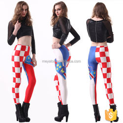 China Manufacturer Brand Name Custom All Country Croatia Jamaica Flag Leggings Printed Wholesale Leggings