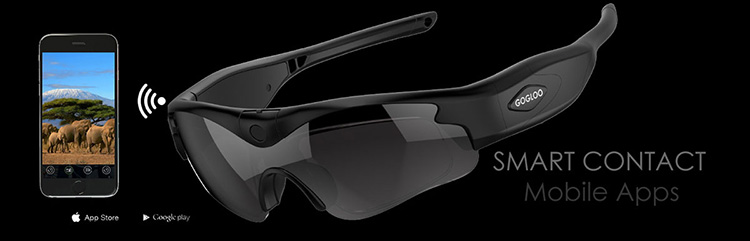 Gogloo fashionable wifi polarized HD 1080P eyewear camera glasses for outdoor activity