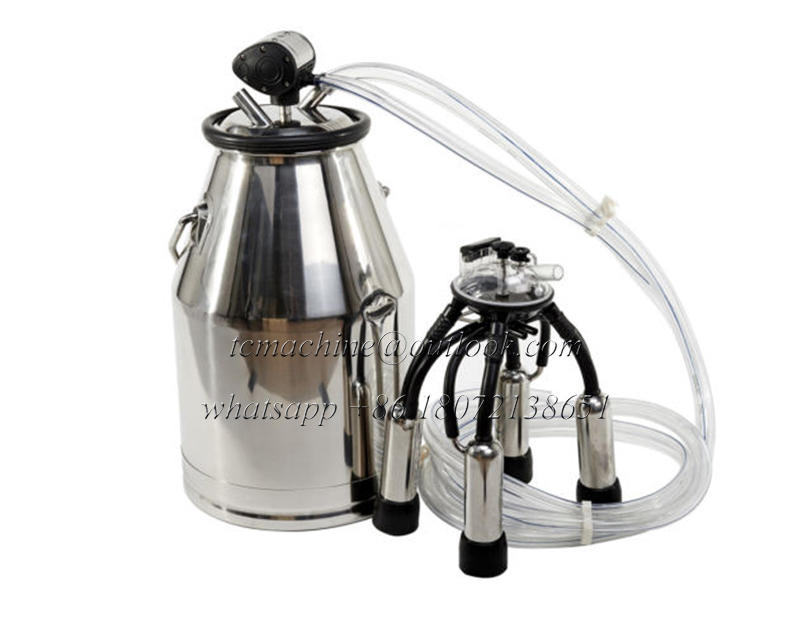 Вакуумная Доильная машина с двойным ведром, портативная Доильная машина с 20 л Доильным ведром из нержавеющей стали