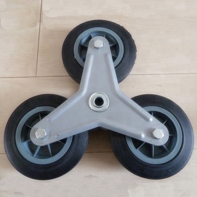 Колесо комбинированное пластиковое, 3 шт по 88 мм (093546). Колеса для лестничной тележки. Колесо для тележки, тройное. Тс160 блок из трех колес для лестничной тележки д-160мм. Тройное колесо для тележки.