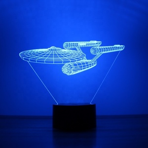 2017 3d led night light Star Trek illusion Novelty Bulbing Table Lamp