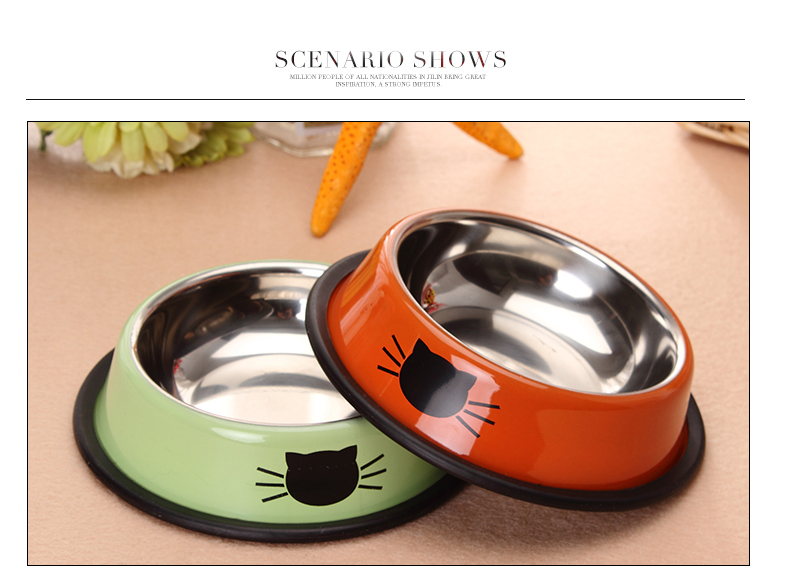 Stainless Steel Metal No Spill Pet Food Bowl Dog Bowl Cat Bowls Stand For Dog Dish
