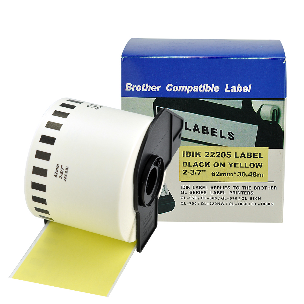 50 mm*30.48m Co<i></i>ntinuous White Paper Tape compatible brother labels DK22223  dk2223