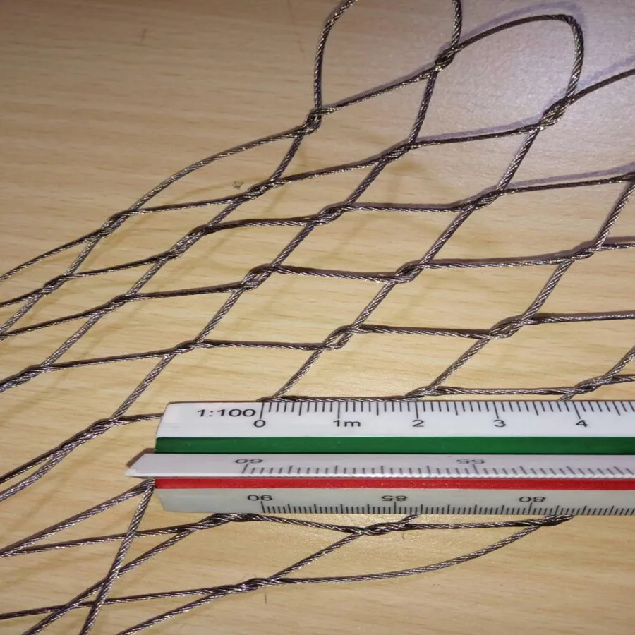 다이아몬드 메쉬 울타리 / 와이어 로프 물미 메쉬 아일바바 탄력적 스테인레스 강 우븐은 1.0-4.0mm 와츠홍 CN을 특화했습니다 ;헵