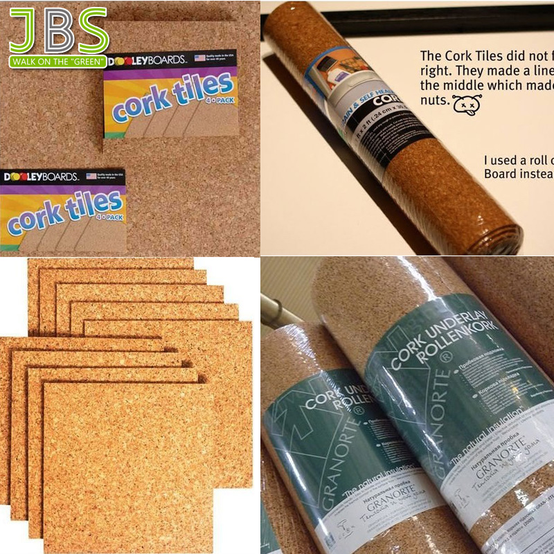 Cork underlayment on concrete