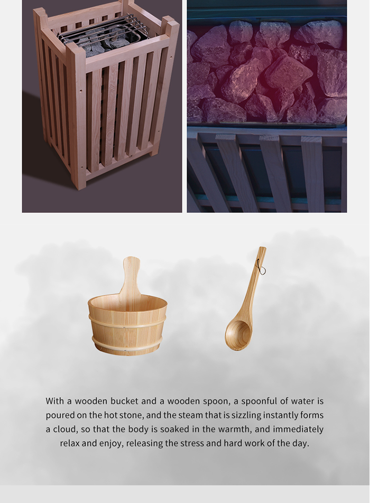 Simple traditional indoor steam sauna room