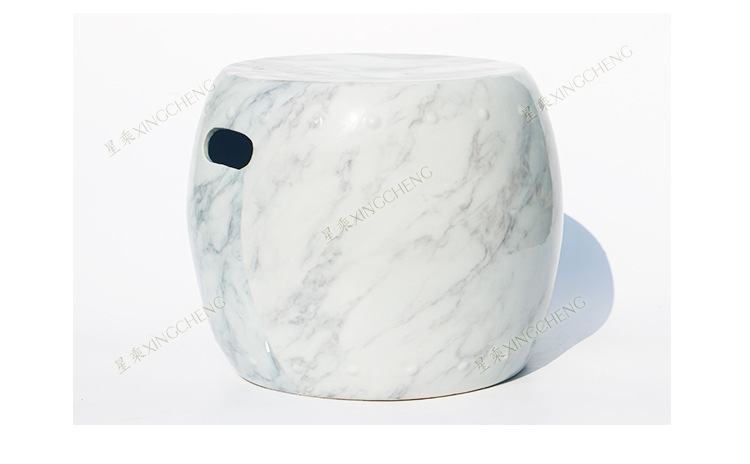 Porcelain kids garden seat  flower stand ceramic drum stool with different single color for home decoration