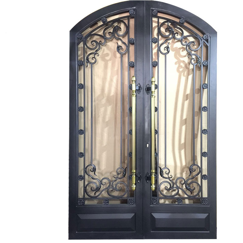 工場出荷時の価格アーチ型錬鉄製のエントリ/ダブル鉄のフロントドア